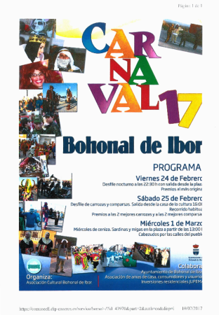Imagen PROGRAMACIÓN CARNAVAL 2017