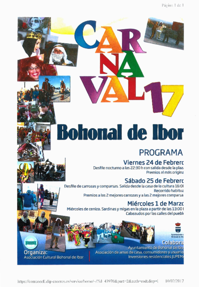 Imagen PROGRAMACIÓN CARNAVAL 2017